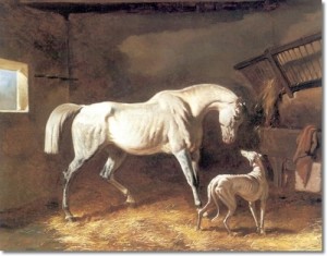 alfred-de-dreaux-stable-companions-with-greyhound